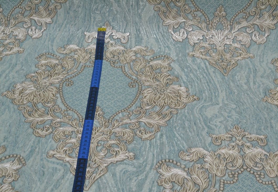 Шпалери вінілові на флізеліновій основі Слов'янські шпалери LeGrand Platinum В118 Анкара блакитний 1,06 х 10,05м (8592-03)
