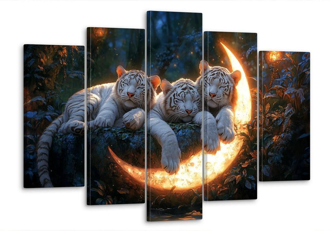 Модульна картина MAKO " Сплячі тигри " 80x125 см MK50627
