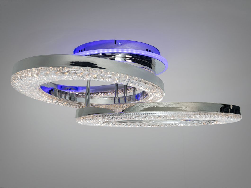 Люстра стельова LED чорна 54 Вт з пультом