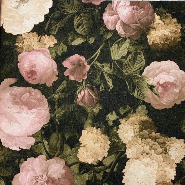Шпалери вінілові на флізеліновій основі AS Creation History Of Art чорний з квітами 0,53 х 10,05м (37650-1)