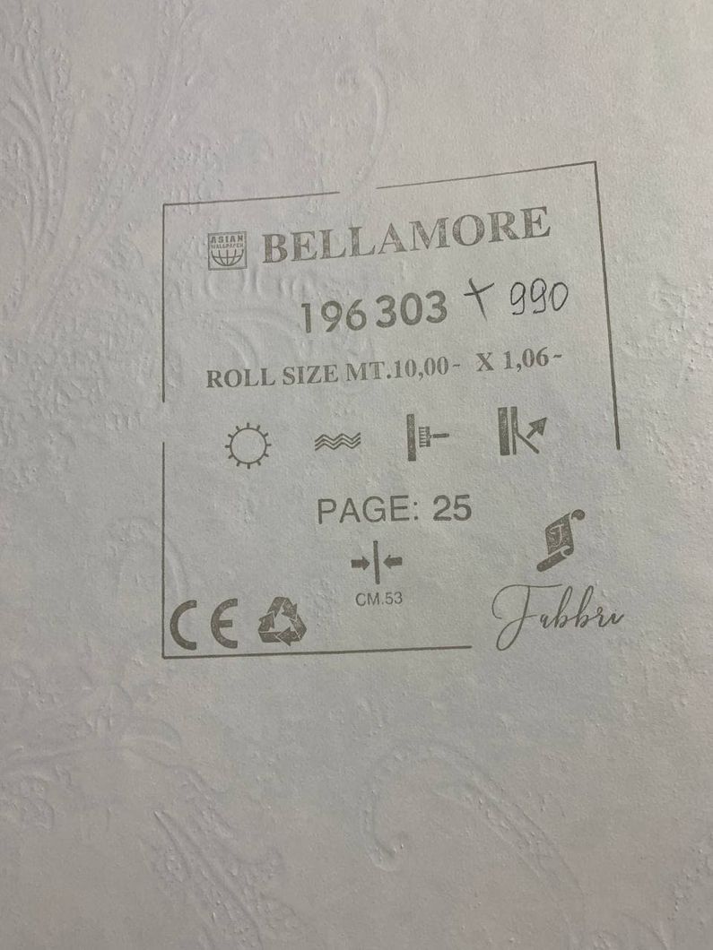 Обои виниловые на флизелиновой основе Wiganford Bellamore светло-бежевый 1,06 х 10,05м (196303)