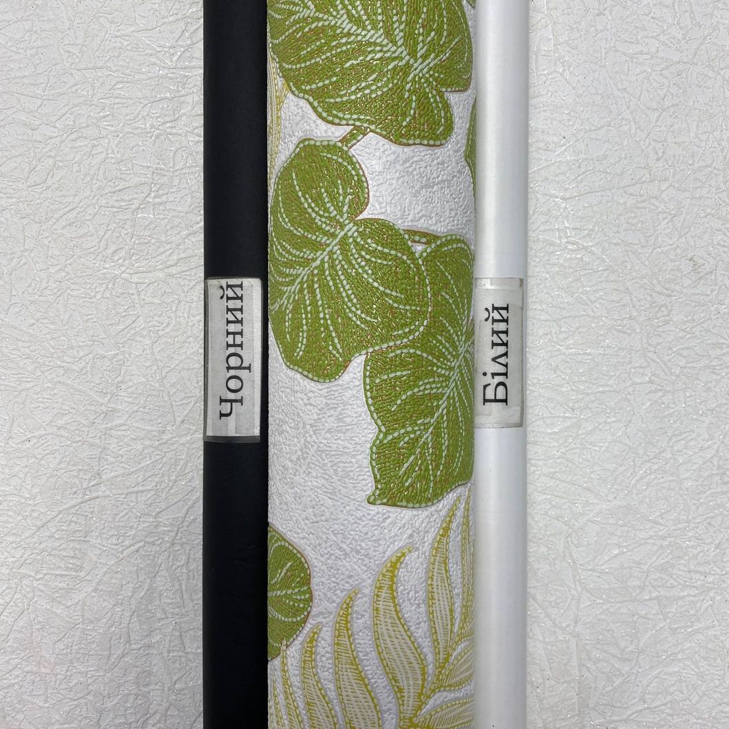 Шпалери вінілові на флізеліновій основі зелені Слов'янські шпалери В109 1,06 х 10,05м (3740-04)