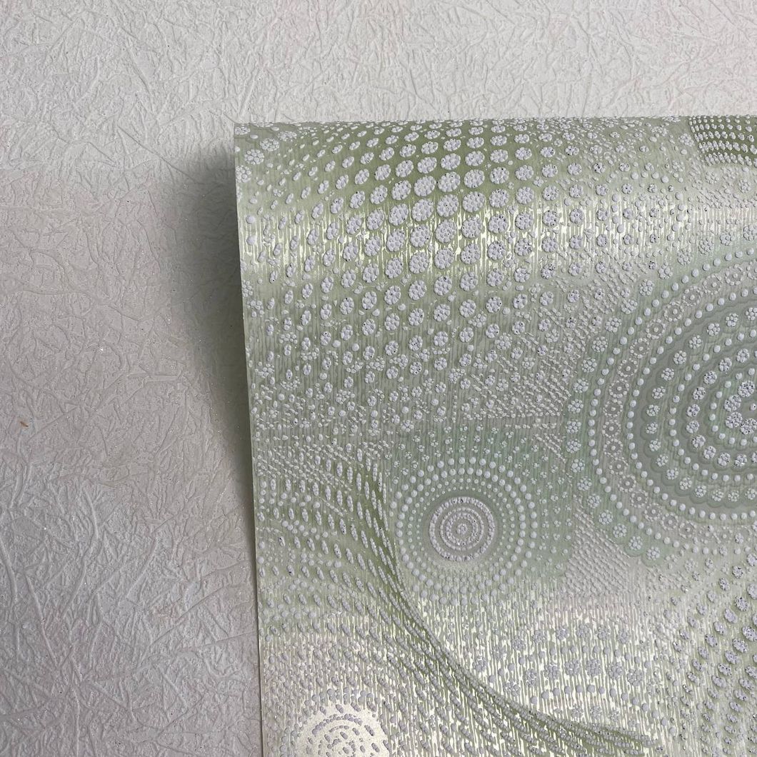 Шпалери акрилові на паперовій основі Зелені Слов'янські шпалери B77,4 Морозник 0,53 х 10,05м (6592-04)
