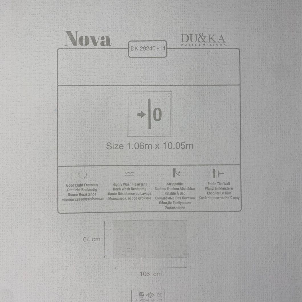 Обои виниловые на флизелиновой основе Duka Nova Графит 1,06 х 10,05м (29240-14)