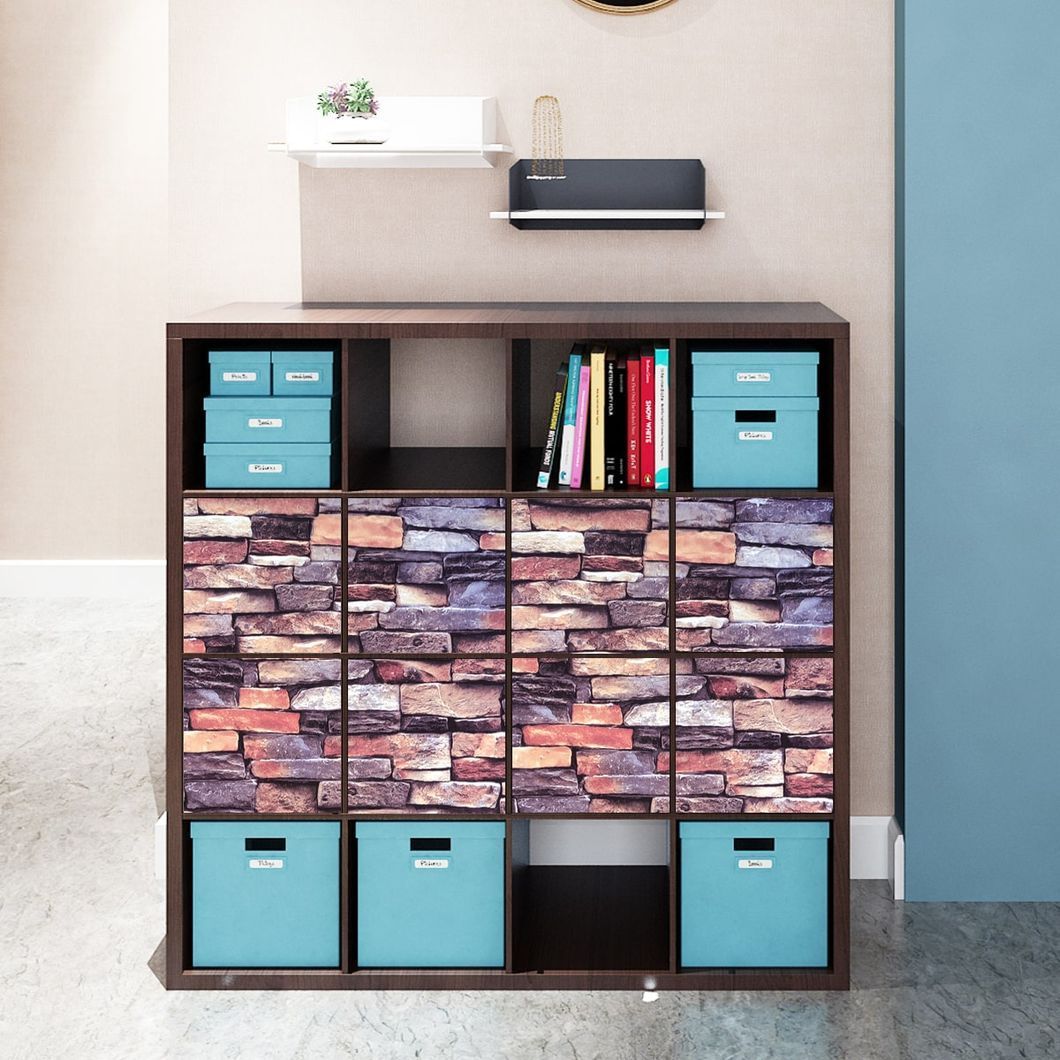 Самоклеющаяся декоративная пленка Екатеринославский камень 0,45Х10М (KN-M0011-1), Коричневый, Коричневый
