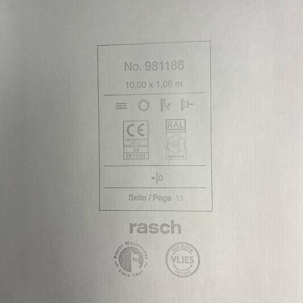 Шпалери вінілові на флізеліновій основі Rasch My Cottage темно-бежеві 1,06 х 10,05м (981186)