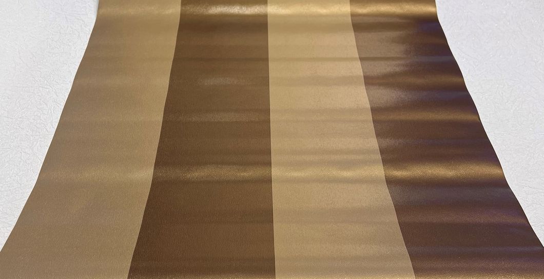Шпалери паперові VIP Континент Смуга широка з перламутром коричневый 0,53 х 10,05м (41202)