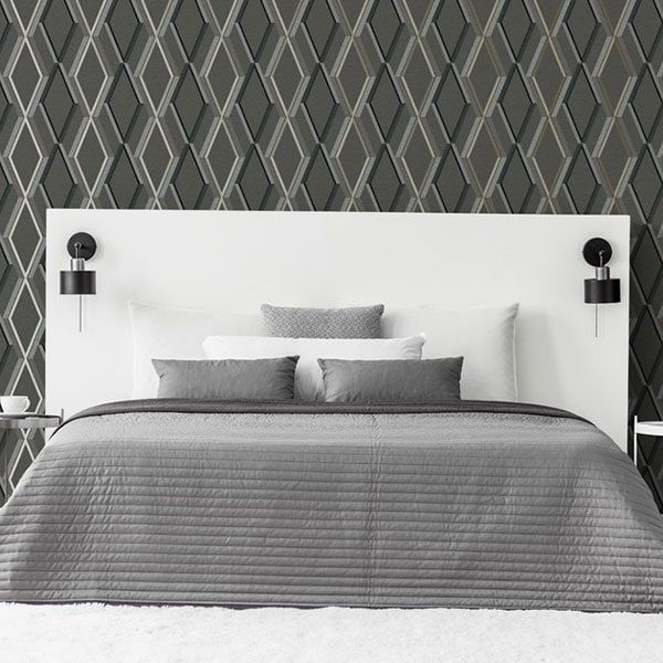 Обои виниловые на флизелиновой основе Graham&Brown Prestige Superfresco easy графитовый 0,53 х 10,05м (108611)
