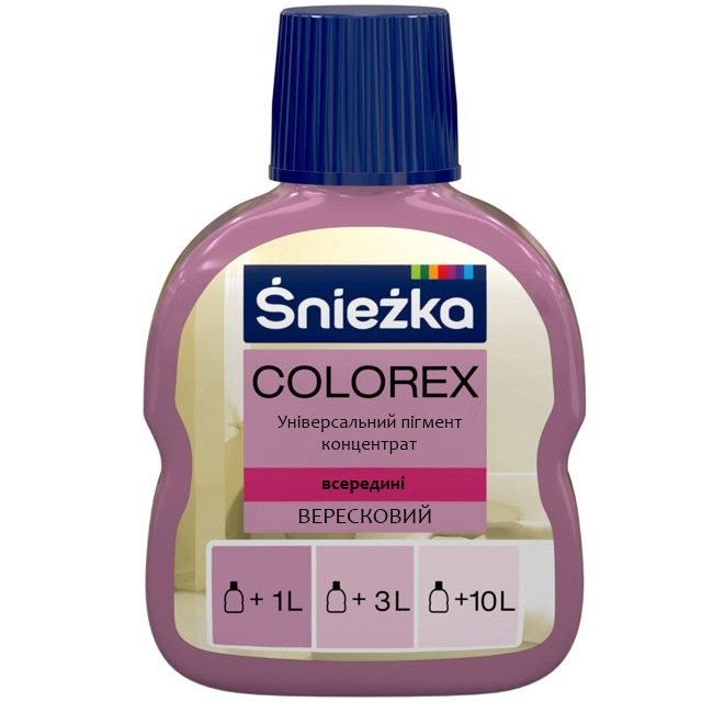 Универсальный пигментный концентрат Colorex Sniezka 54 вересковый 100 мл (105584), Фиолетовый, Фиолетовый
