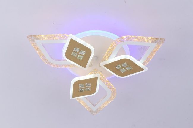 Люстра світлодіодна V K39939-3+3+1 WT+gold з пультом