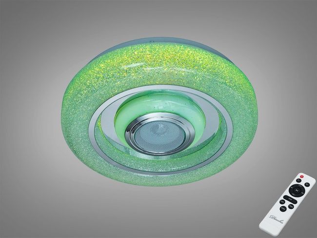 Стельова люстра біла 45 Вт з Bluetooth колонкою та підключенням до розумного, TUYA додаток