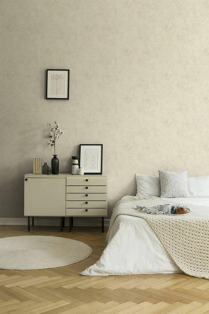 Обои виниловые на флизелиновой основе AS Creation New Walls бежевый 0,53 х 10,05м (37425-2)