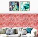 Панель стінова самоклеюча декоративна 3D бордовий мармур 700х770х5мм (070), Бордовый, Бордовий