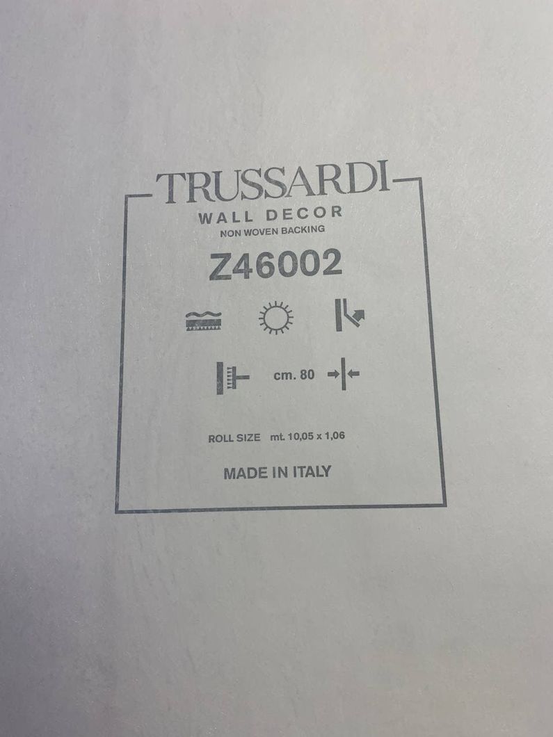 Обои виниловые на флизелиновой основе Zambaiti Parati Trussardi 6 серый 1,06 х 10,05м (Z46002)