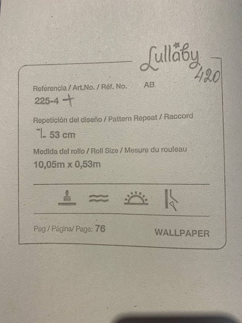 Обои бумажные ICH Lullaby бежевый 0,53 х 10,05м (225-4)