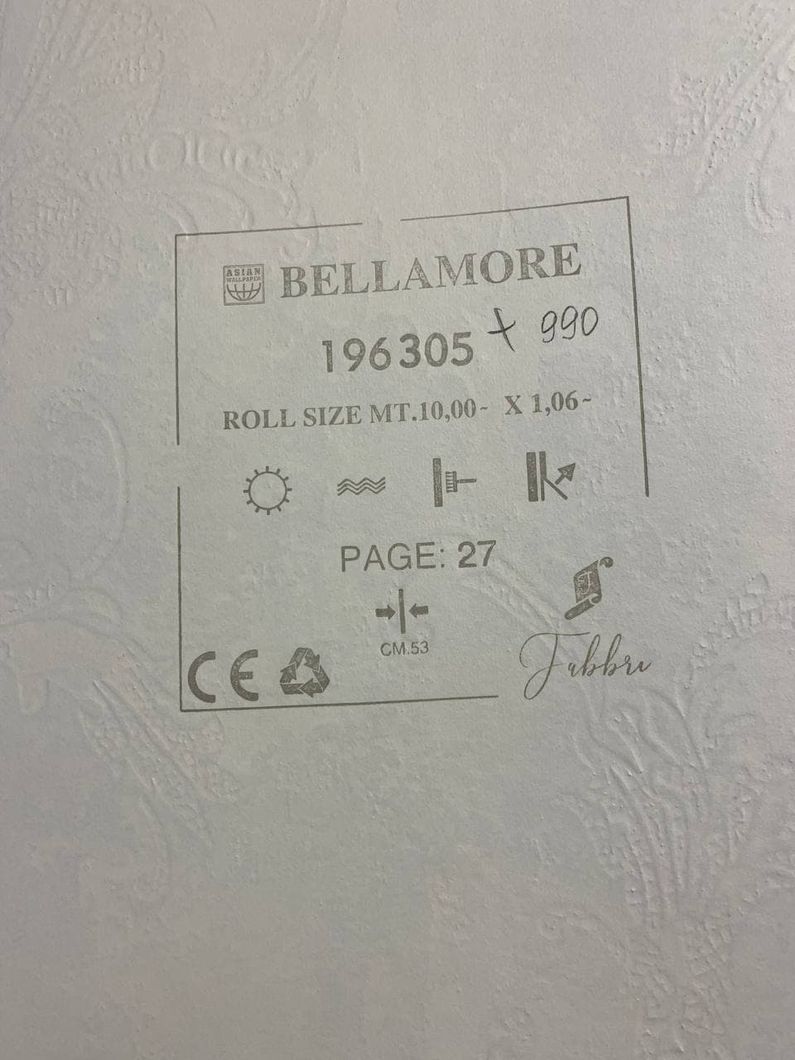 Обои виниловые на флизелиновой основе Wiganford Bellamore тёмно-серый 1,06 х 10,05м (196305)