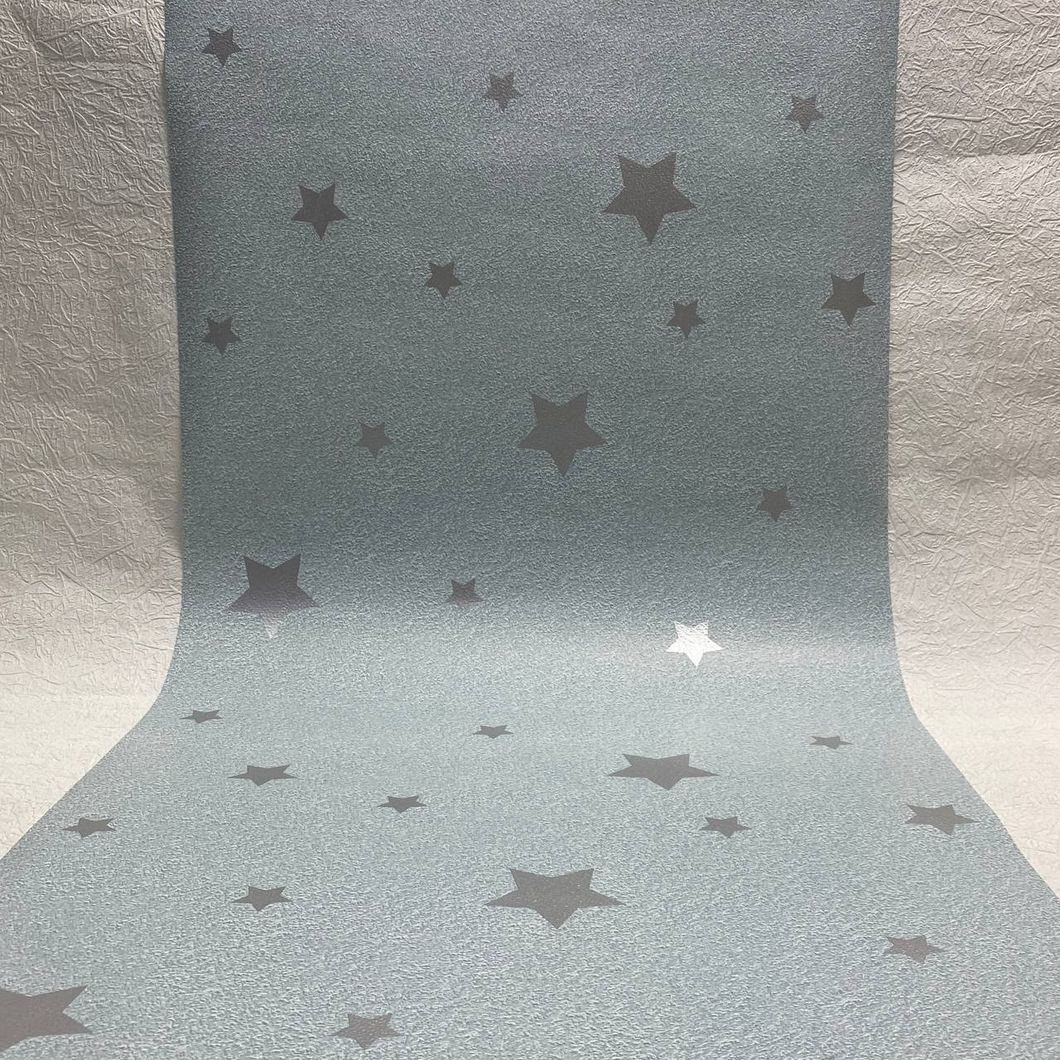 Шпалери паперові Бірюзові Шарм зірки 0,53м х 10,05м (178-03)