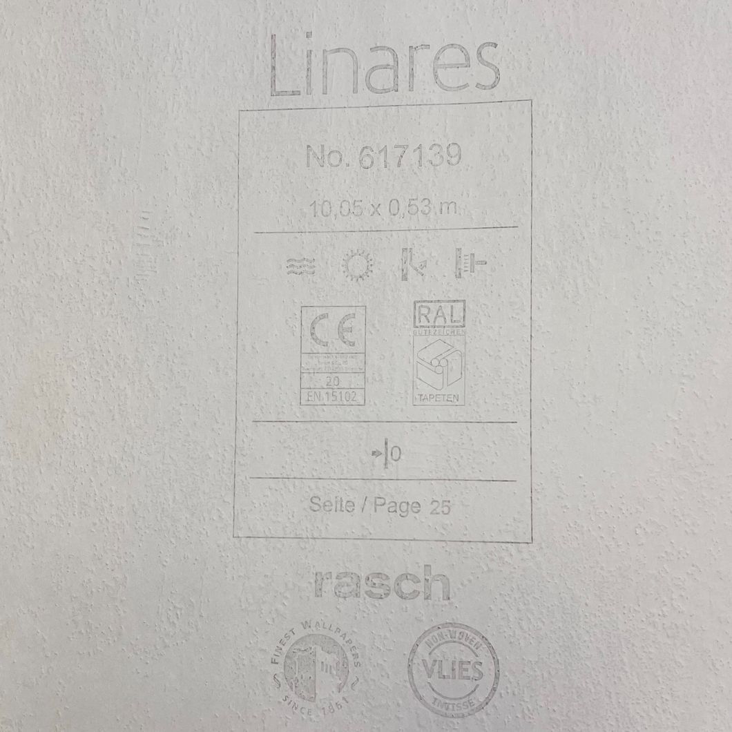 Шпалери вінілові на флізеліновій основі Rasch Linares світло-бежевий 0,53 х 10,05м (617139)