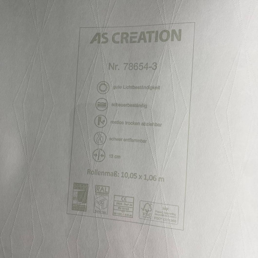Шпалери вінілові на флізеліновій основі AS Creation Elite сірий 1,06 х 10,05м (78654-3)