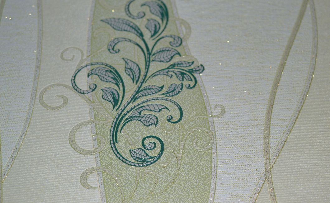 Обои виниловые на бумажной основе Crocus Волна зелёный 0,53 х 10,05м (11123)