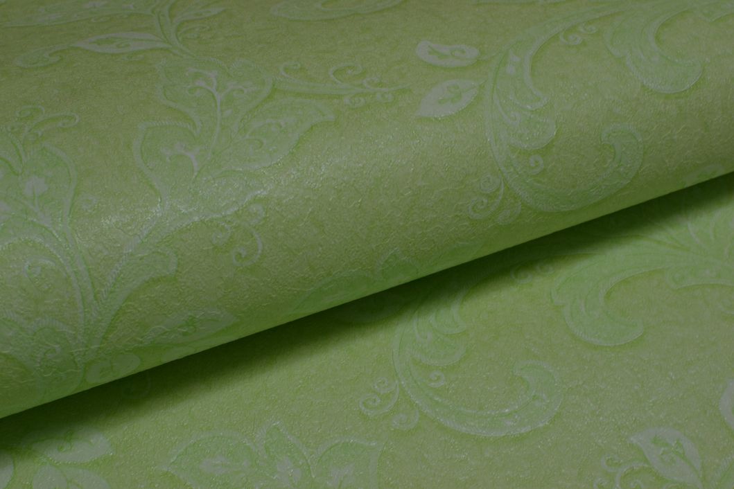 Обои дуплексные на бумажной основе зелёный 0,53 х 10,05м (2554 - 5)
