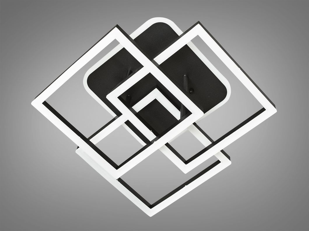 Світлодіодна люстра смарт світильник з пультом dimmer, 100W, чорний