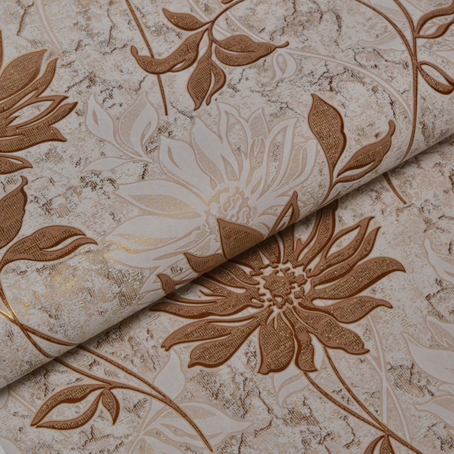Шпалери вінілові на паперовій основі Слов'янські шпалери Comfort В58,4 Ейфорія коричневий 0,53 х 10,05м (9394-02)