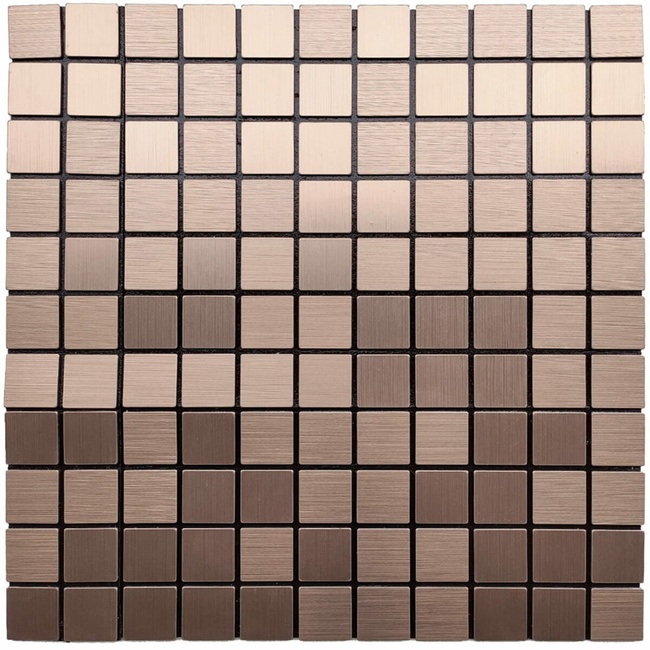 Самоклеящаяся алюминиевая плитка медная мозаика 300Х300Х3ММ (1157), Темно-бежевый, Темно-бежевый
