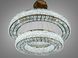 Подвесная люстра LED два кольца хром 80 Вт модель 505 800 500CH