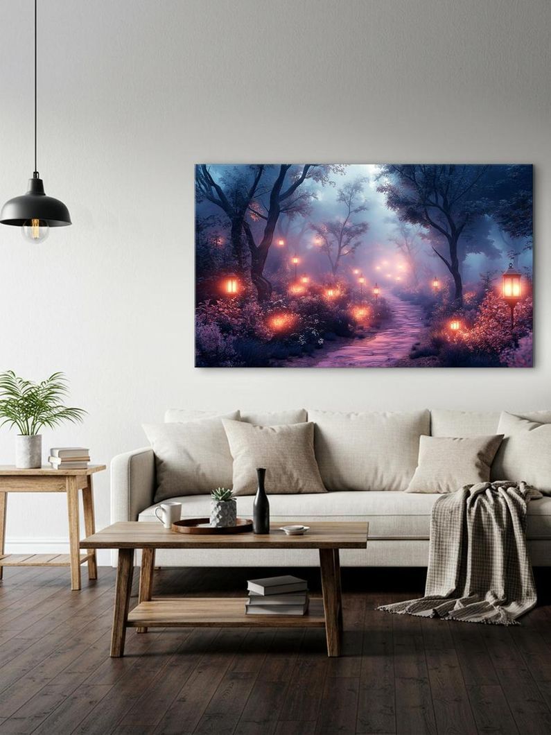 Картина на холсте МАKO " Магия ночных фонарей" 60x100 см MK10574