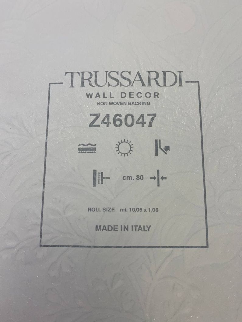 Обои виниловые на флизелиновой основе Zambaiti Parati Trussardi 6 черный 1,06 х 10,05м (Z46047)