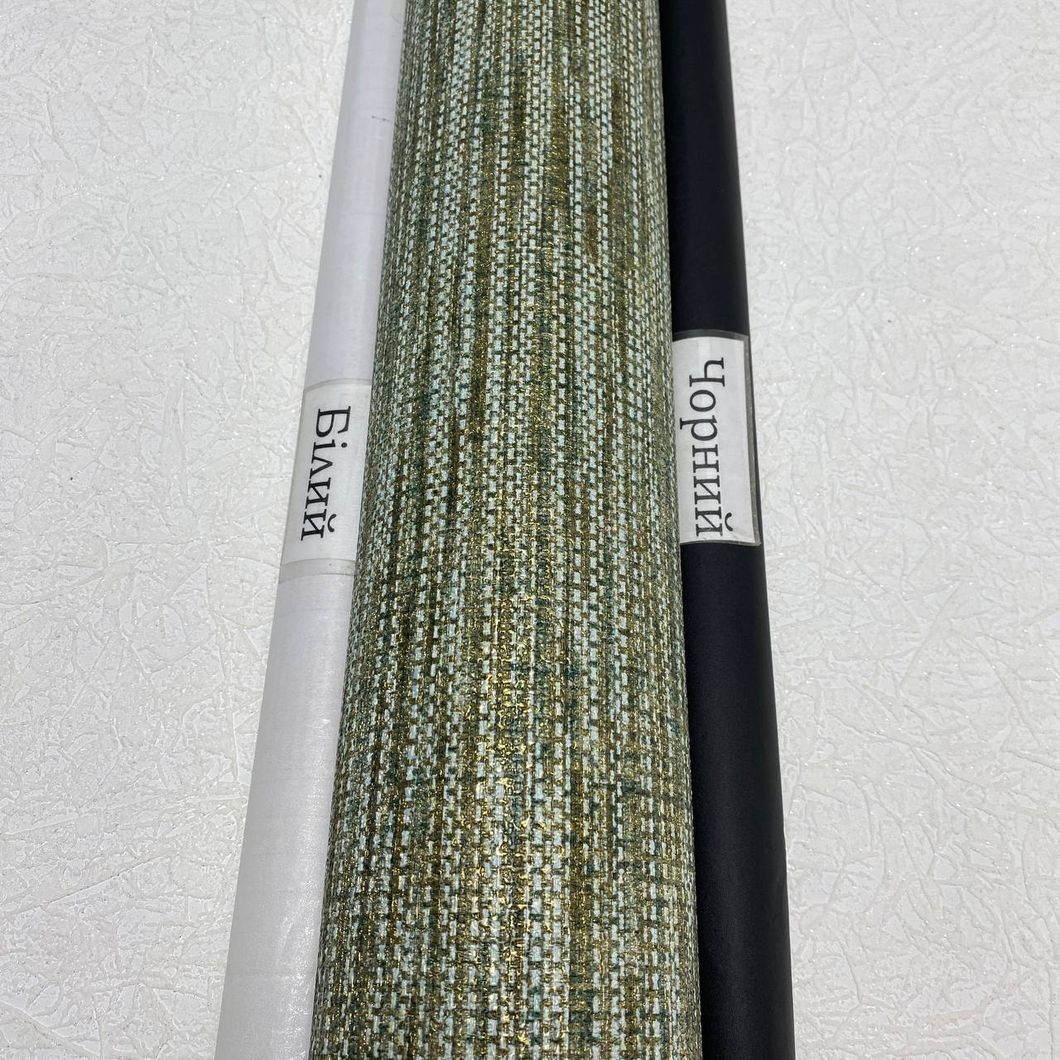 Шпалери вінілові на флізеліновій основі зелені Слов'янські шпалери LeGrand Platinum В122 1,06 х 10,05м (1586-04)