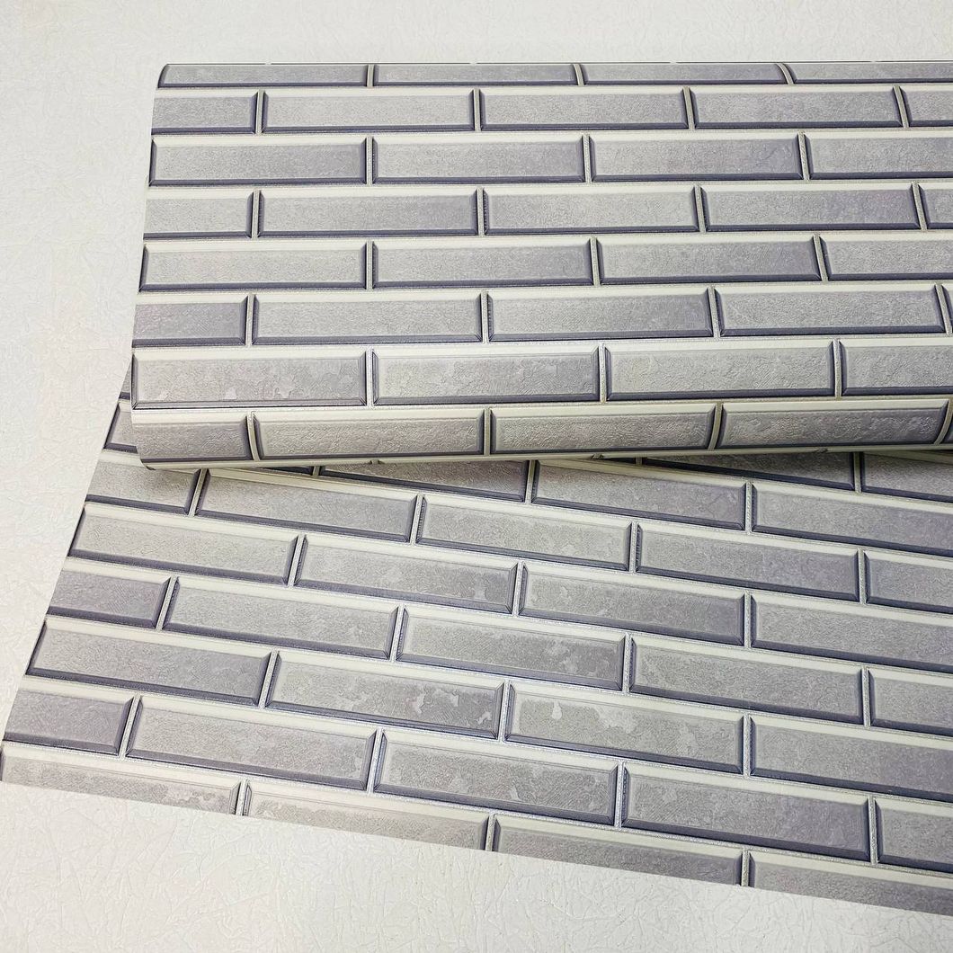 Обои виниловые на бумажной основе супер мойка Славянские обои Expromt В38 Лего серый 1,06 х 10,05м (5753-07)
