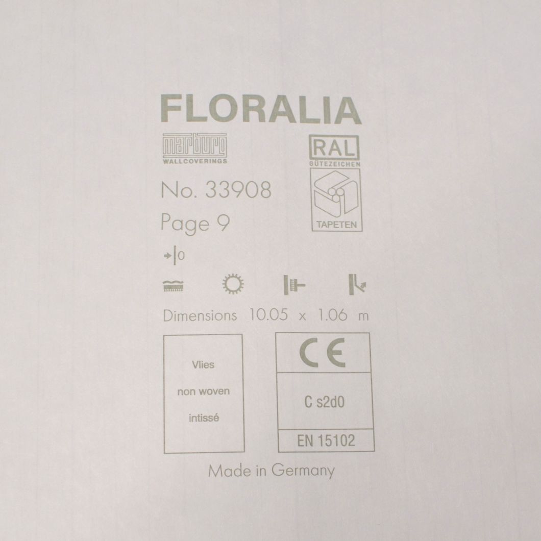 Обои виниловые на флизелиновой основе Marburg Floralia коричневый 1,06 х 10,05м (33908)