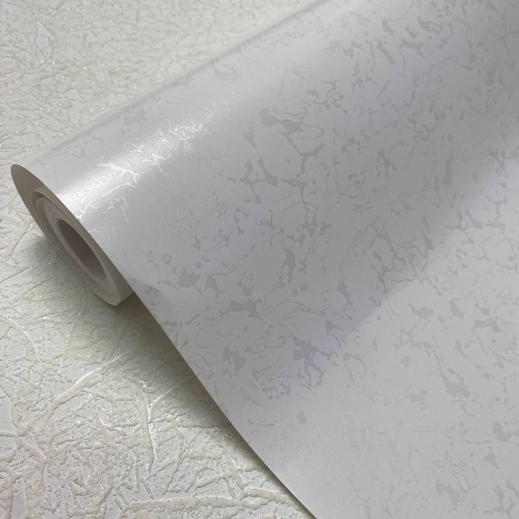 Шпалери вологостійкі на паперовій основі Континент Селін білий 0,53 х 10,05м (0003м)