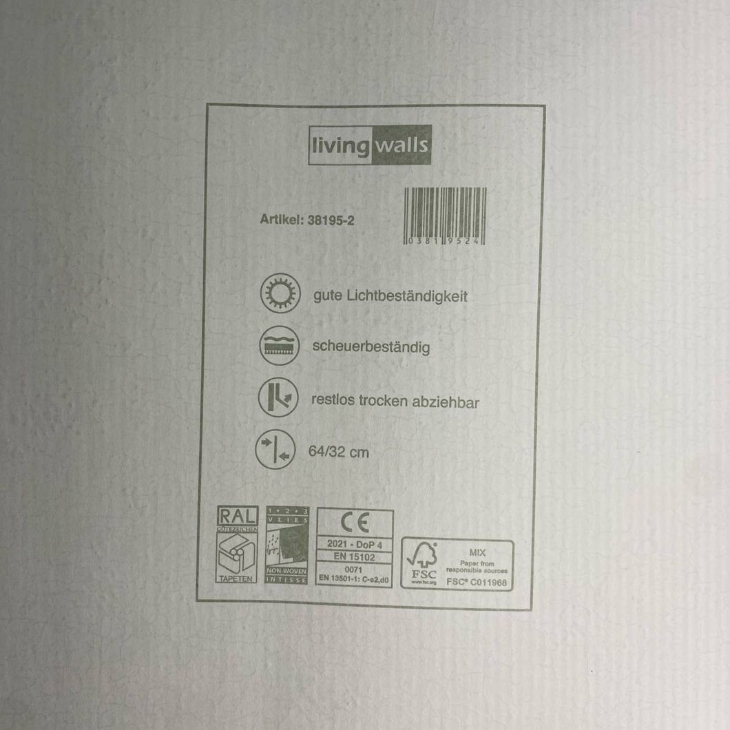 Шпалери вінілові на флізеліновій основі сірі AS Creation Titanium 3 0,53 х 10,05м (38195-2)