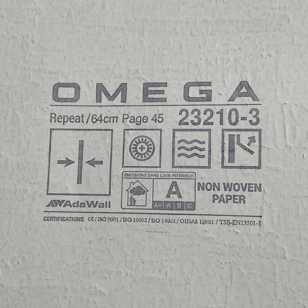 Обои виниловые на флизелиновой основе OMEGA AdaWall светло-серый 1,06 х 10,05м (23210-3)