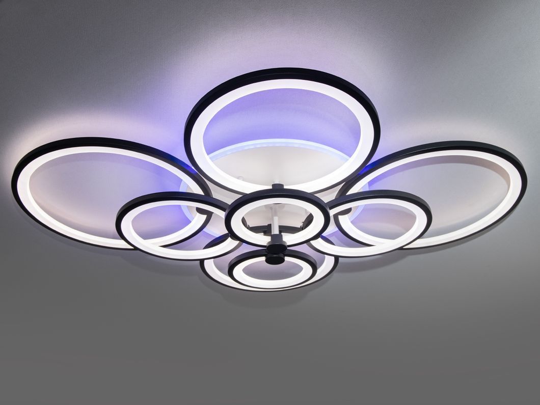 Потолочная LED-люстра с диммером и подсветкой, 175W