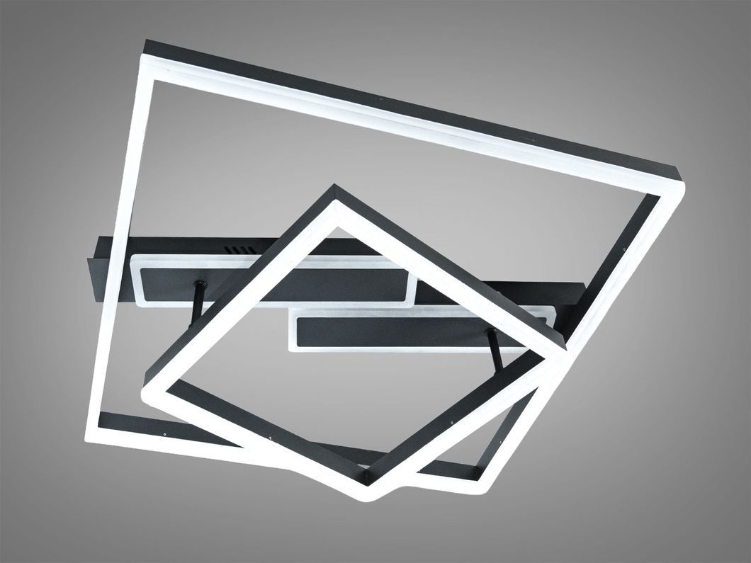 Стельова LED люстра Diasha чорна 85W пульт димер
