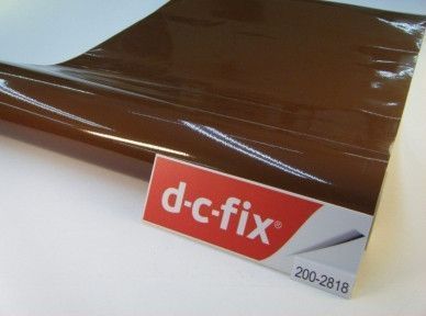Самоклейка декоративная D-C-Fix Однотонная коричневый глянец 0,45 х 15м (200-2818), Коричневый, Коричневый