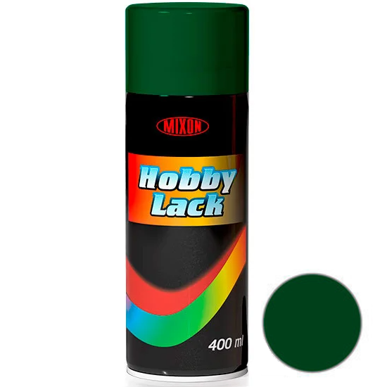 Краска спрей HOBBY LACK 400 мл зелена глянець цвет №735 (2053426), Зелёный, Зелёный