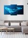Модульная картина в гостиную/спальню для интерьера "Мерцающий кит" 3 части 53 x 100 см (MK30091_E)