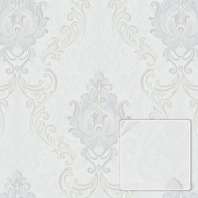 Шпалери вінілові на флізеліновій основі SINTRA Anabelle білі 1,06х10,05м (520437), Білий4, Білий, +