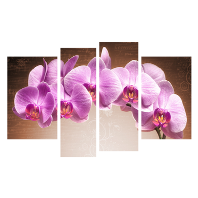 Картина модульная 4 части Орхидея 80 х 120 см (8379-М395)