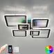 Смарт люстра управляемая светодиодная OVAL ICE RGB 7S 120 Вт SMART 960x750x110 мм Черная, Чорний