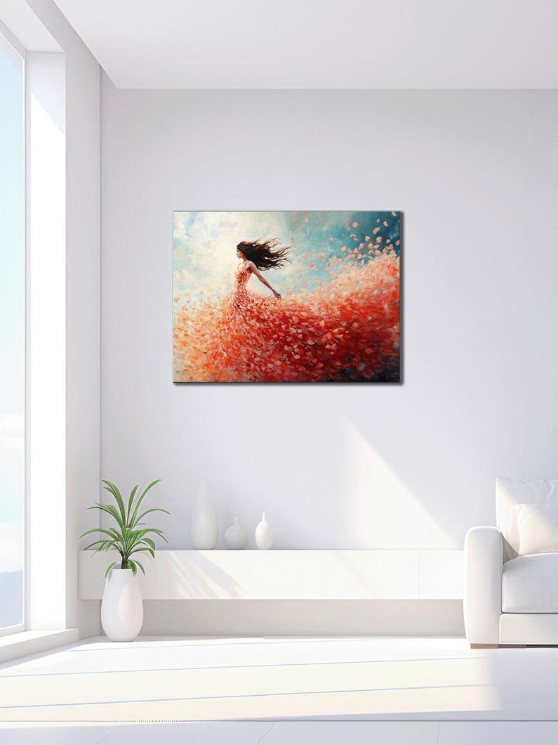 Картина на холсте МАKO " Танец цветных лепестков " 50x70 см MK10584_5070
