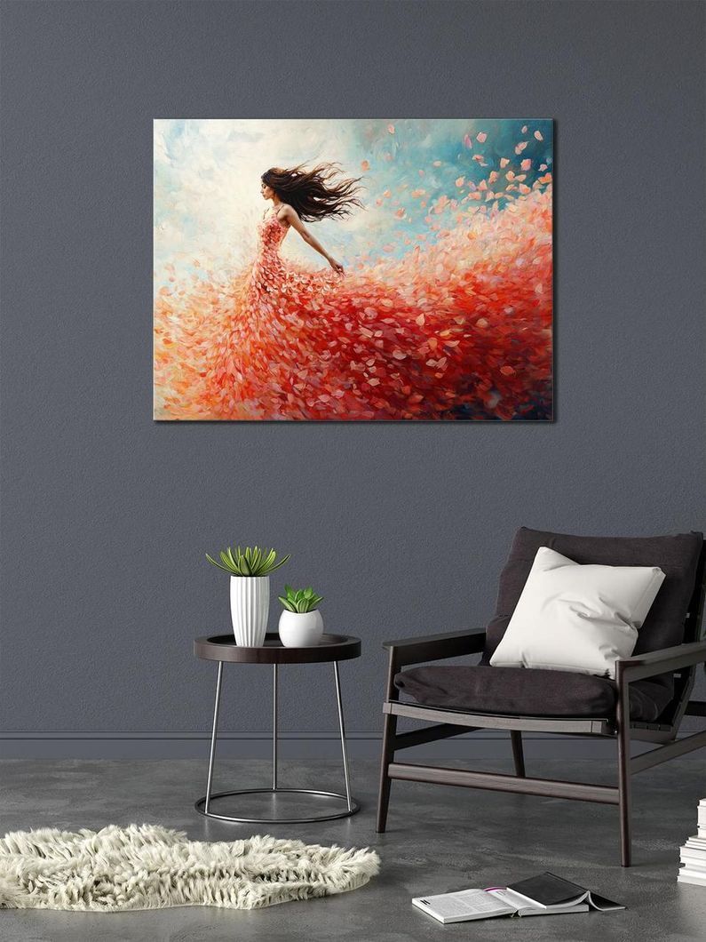 Картина на холсте МАKO " Танец цветных лепестков " 50x70 см MK10584_5070