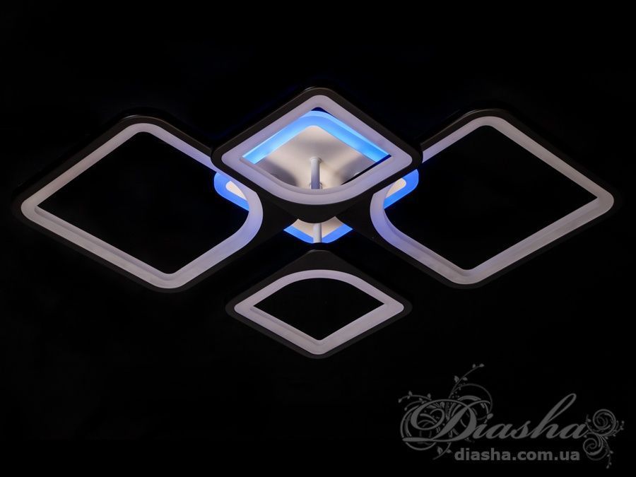 Потолочная LED люстра с димером и цветной подсветкой 100W