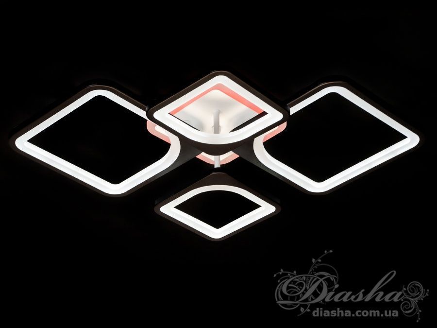 Потолочная LED люстра с димером и цветной подсветкой 100W