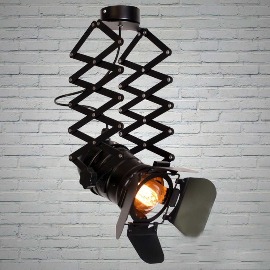 Люстра современная подвесная прожектор 1 лампа, Черный, Черный